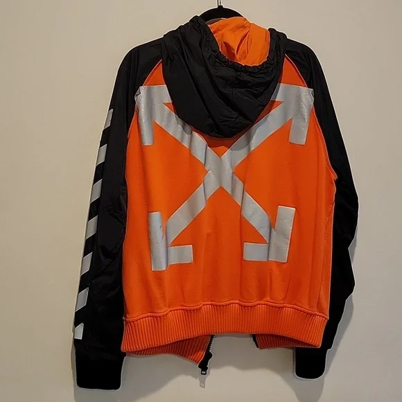 Moncler Off White Rare Orange Hoodie Jacket xxxl - Picture 5 of 16